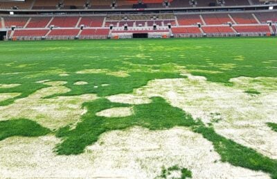 The pitch at the New Peter Mokaba Stadium in Polokwane.