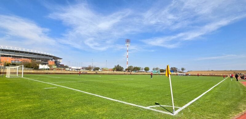 The inside view of the Old Peter Mokaba Stadium pitch in Polokwane.