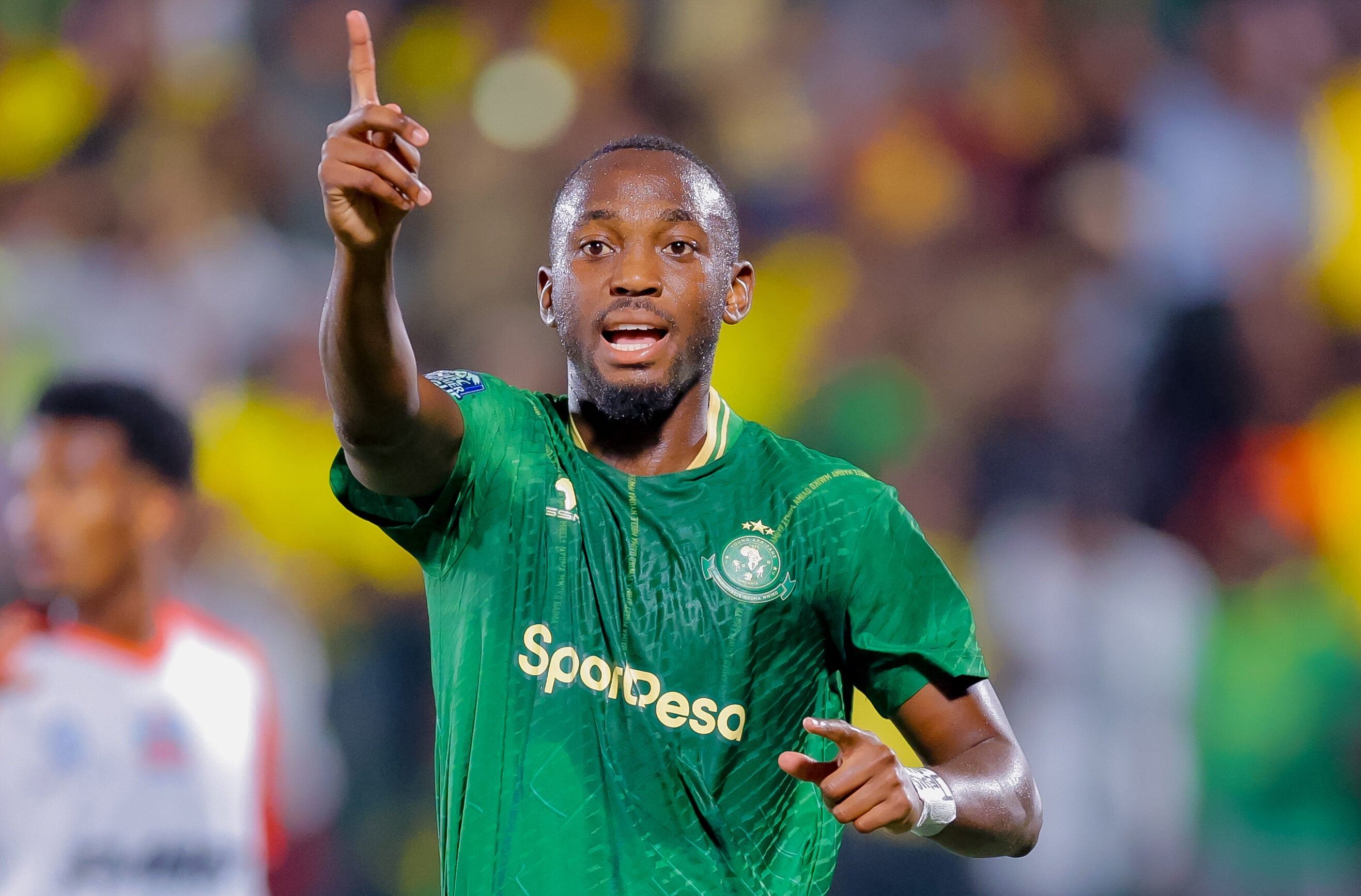 Peter Shalulile playing for Yanga SC