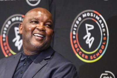 Pitso Mosimane in a good mood
