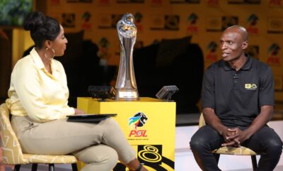 Lerato Phago, Supersport Presenter and Rodney Ramagalela, MTN8 Cup Ambassador during 2026 MTN8 Launch at Supersport Studio in Johannesburg.