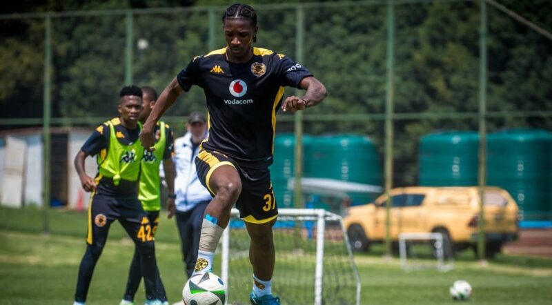 Samkelo Zwane at Kaizer Chiefs training