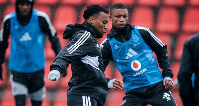 Sihle Nduli at training with Orlando Pirates