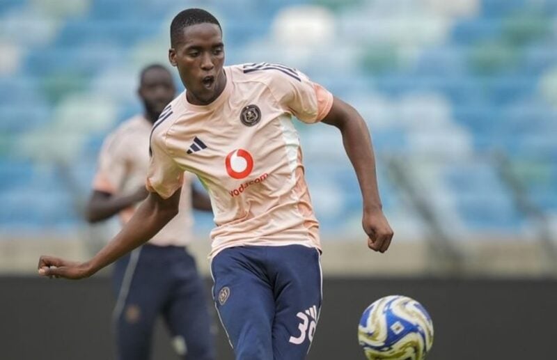 Sifiso Luthuli at training with Orlando Pirates