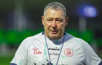 Steve Barker during a training session at Simba SC