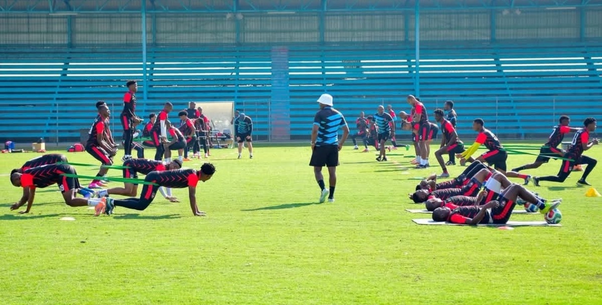 TS Galaxy players during training