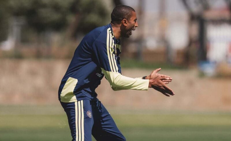 Orlando Pirates coach Abdeslam Ouaddou conducting a training session