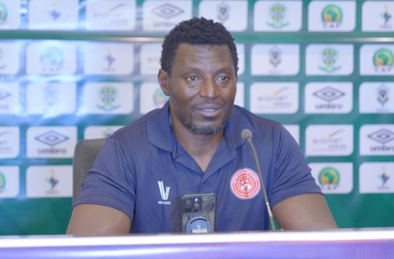 African Stars head coach Ronnie Kanalelo during a presser