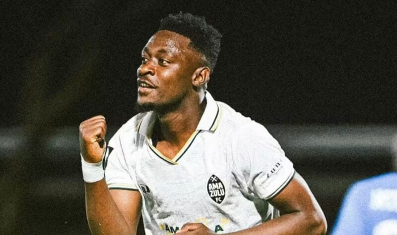 AmaZulu FC star Thandolwenkosi Ngwenya celebrating his goal against Richards Bay