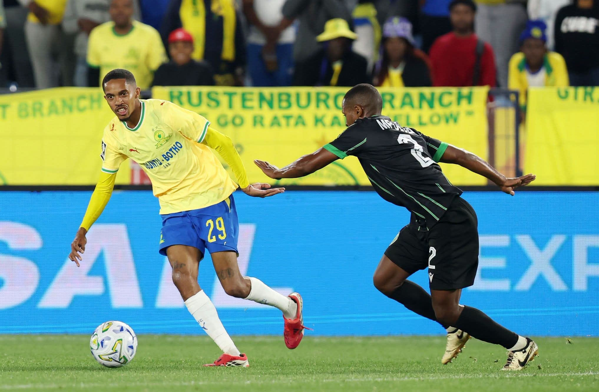 Antonio Van Wyk in action for Mamelodi Sundowns against Siwelele FC