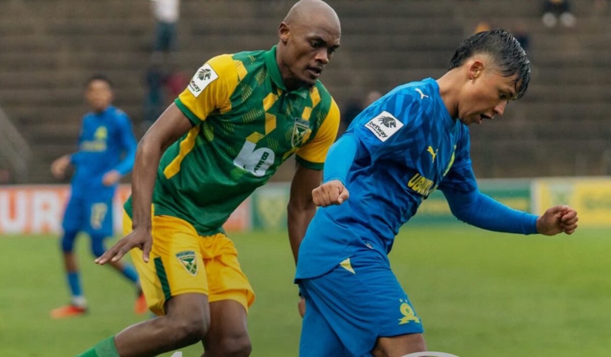 Marcelo Allende in action for Mamelodi Sundowns against Golden Arrows.