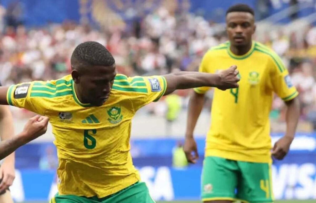Aubrey Modiba in action for Bafana Bafana
