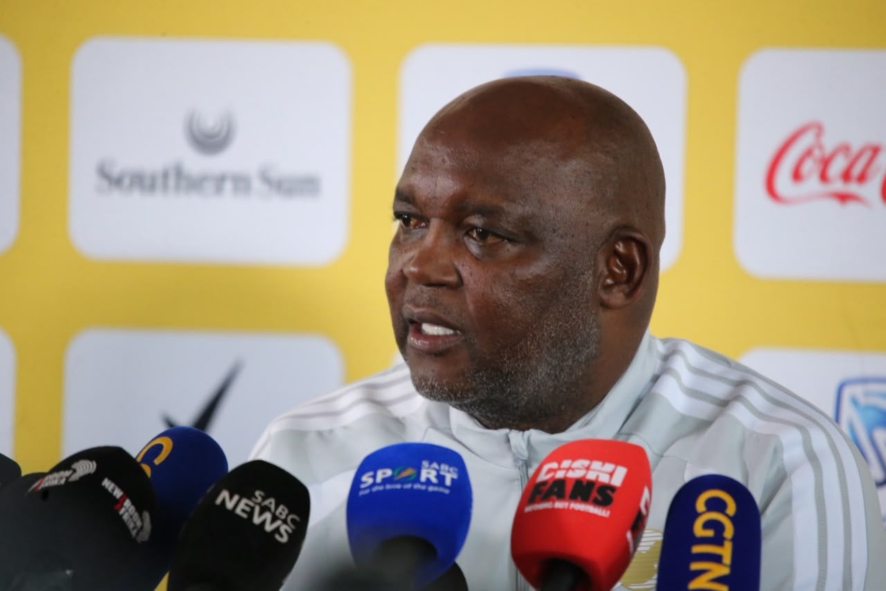 Bafana Bafana head coach Pitso Mosimane speaking