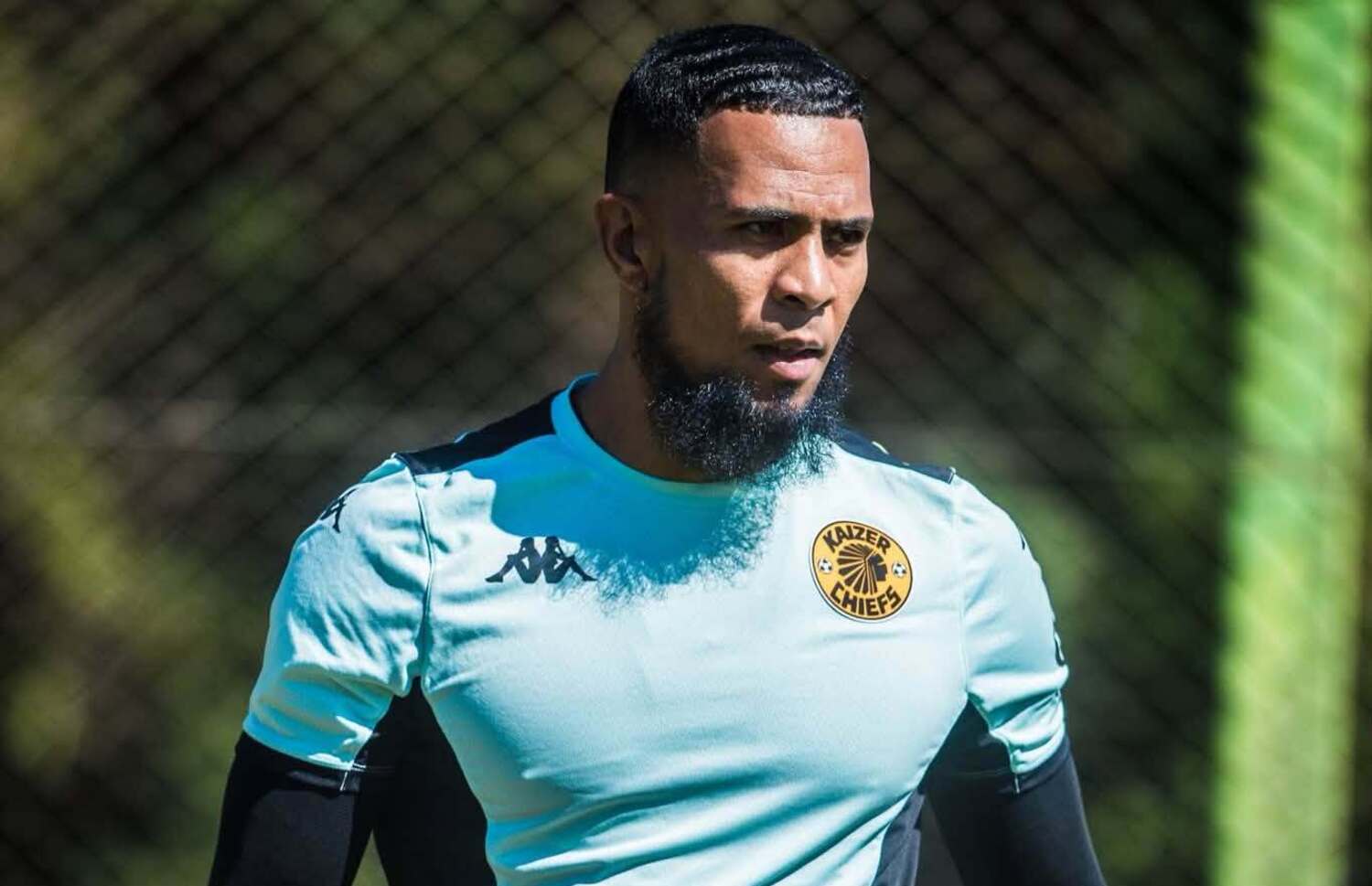 Brandon Petersen at a Kaizer Chiefs training session 