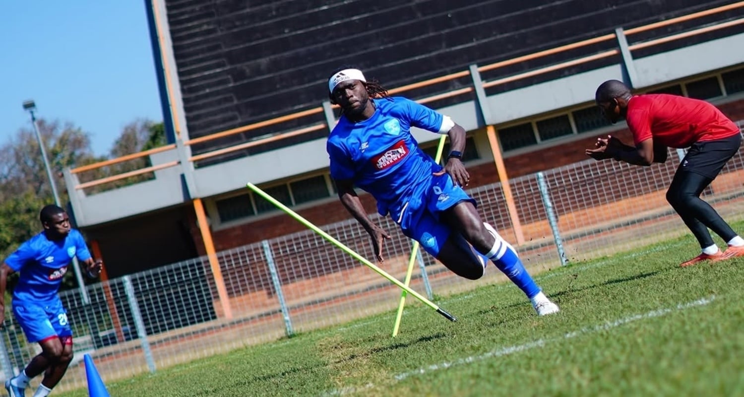 Collins Nwoburuoke with Durban City FC