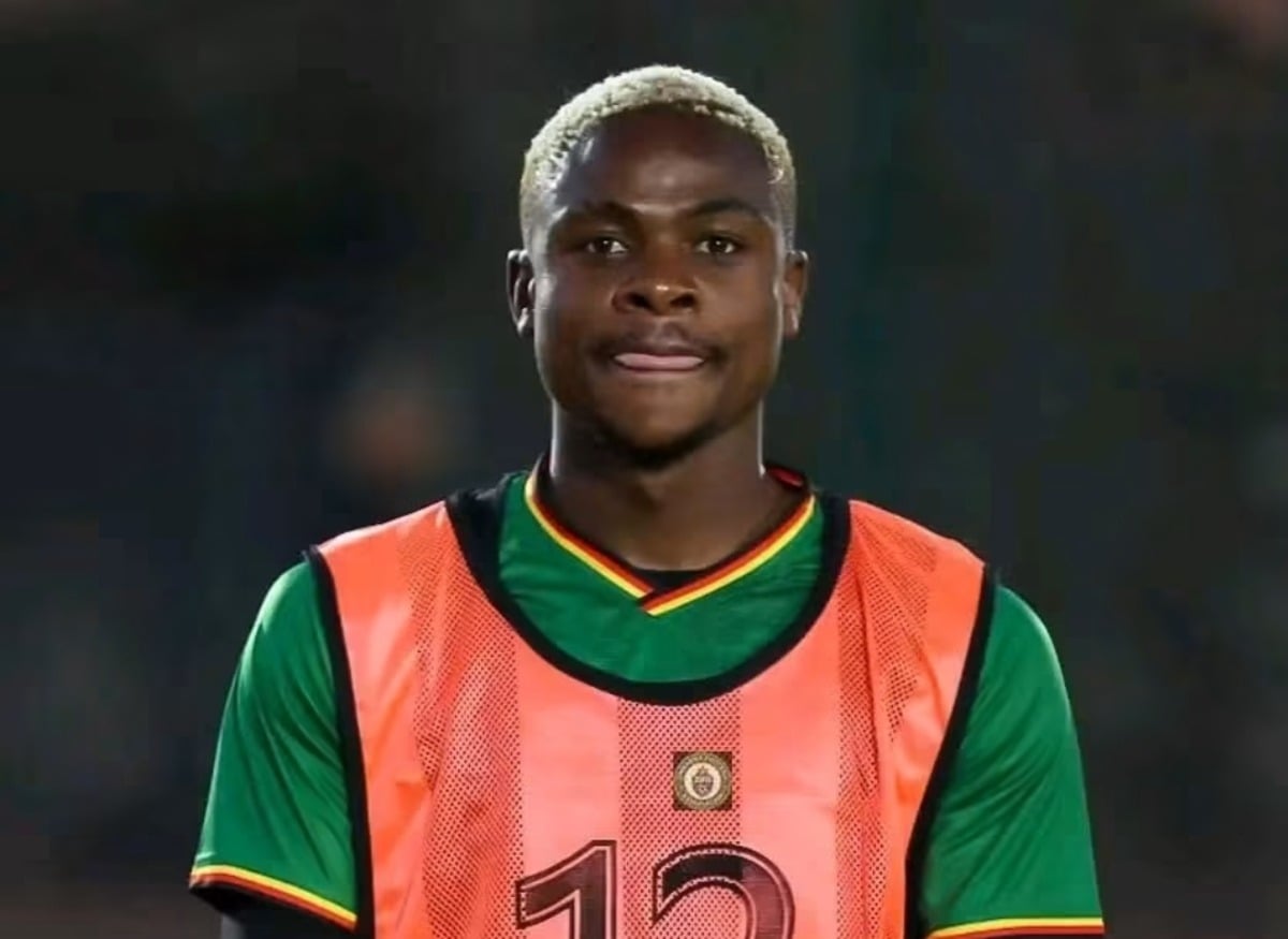 Daniel Msendami in Zimbabwe colors