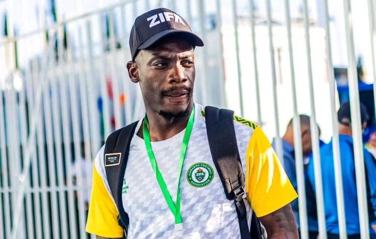 Elvis Chipezeze in Zimbabwe Warriors colors.