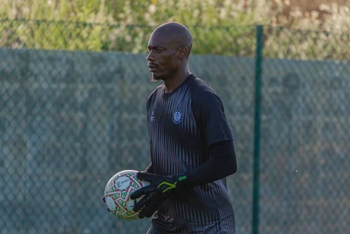 Elvis Chipezeze during Zimbabwe national team training