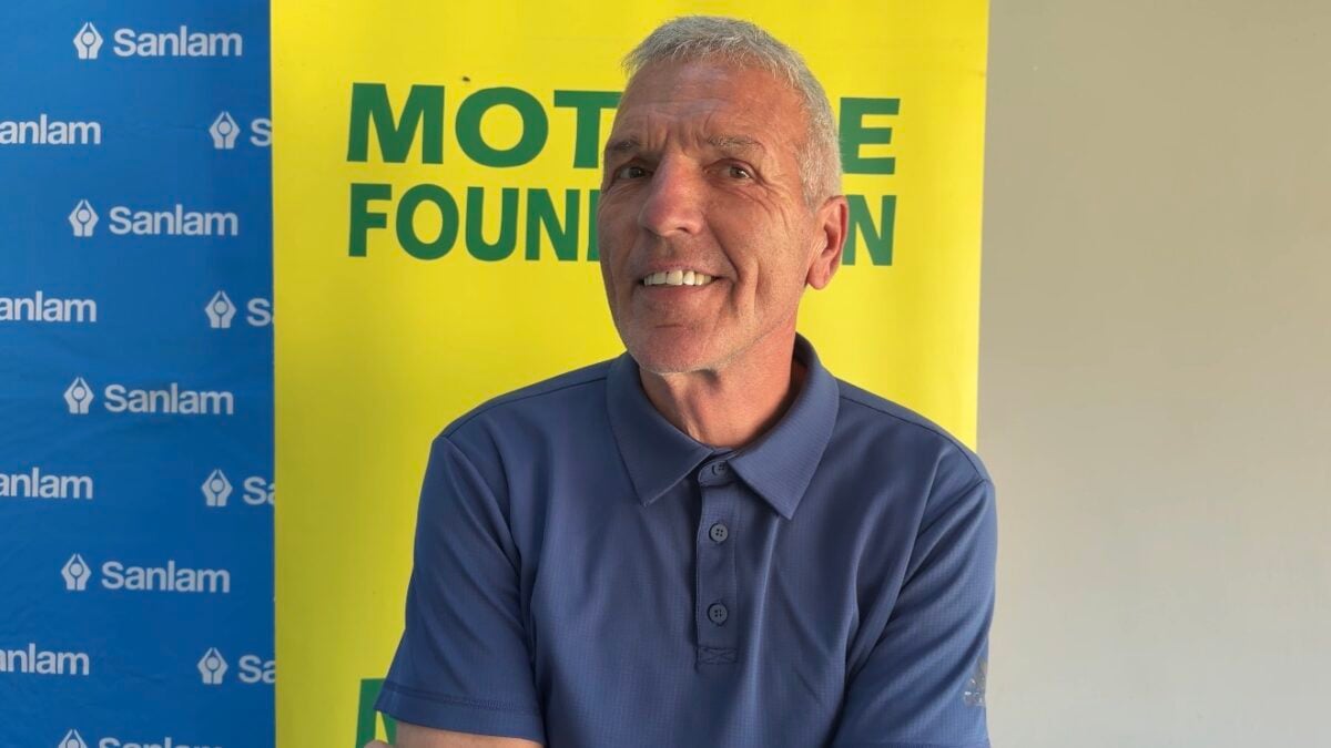 Ernst Middendorp speaking at the 2026 Kay Motsepe Schools Football Championship National Finals in Soshanguve