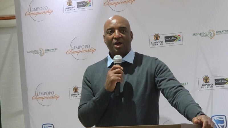 Freddy Greaver addressing the media at the launch of the Limpopo Golf championship.