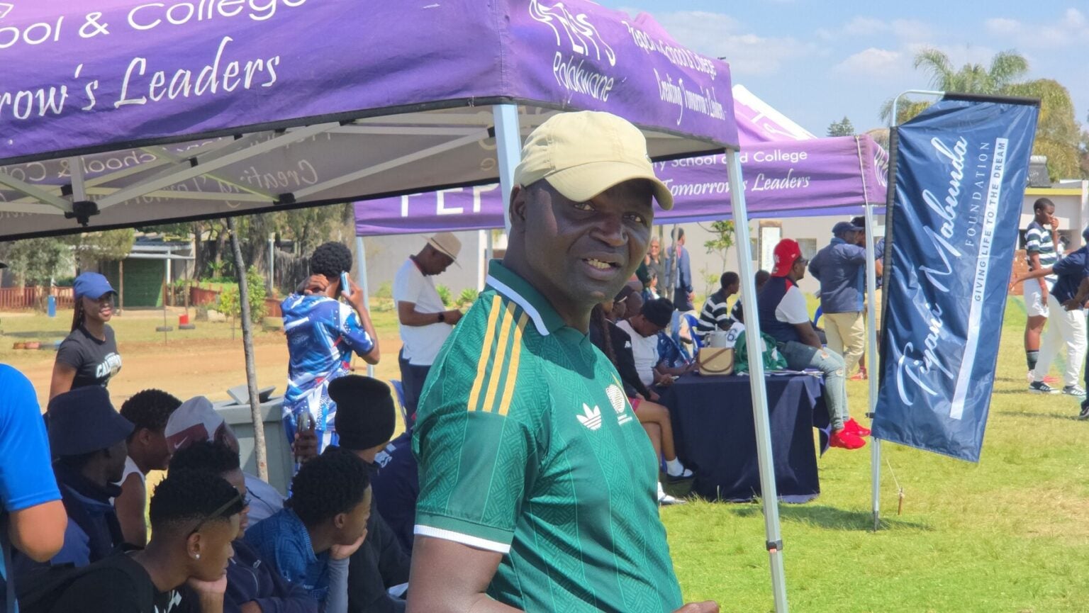 Hendrick Mukwevho coaching during the Tiyani Mabunda Foundation High School League games in Polokwane.