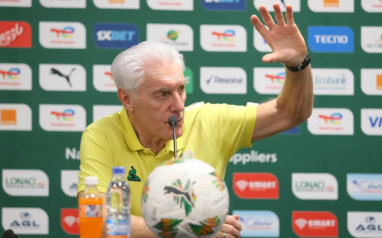 Hugo Broos during his time as Bafana Bafana coach