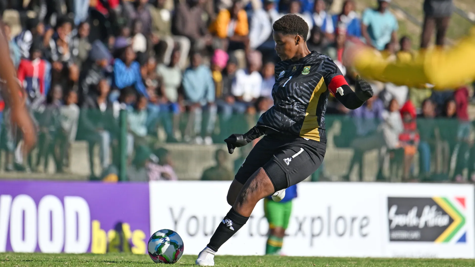 Jessica Williams in Banyana Banyana colours