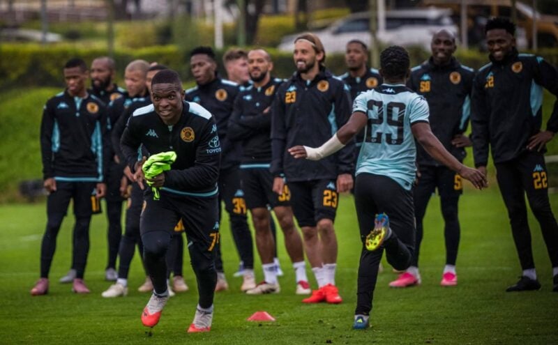 Kaizer Chiefs players during a training session