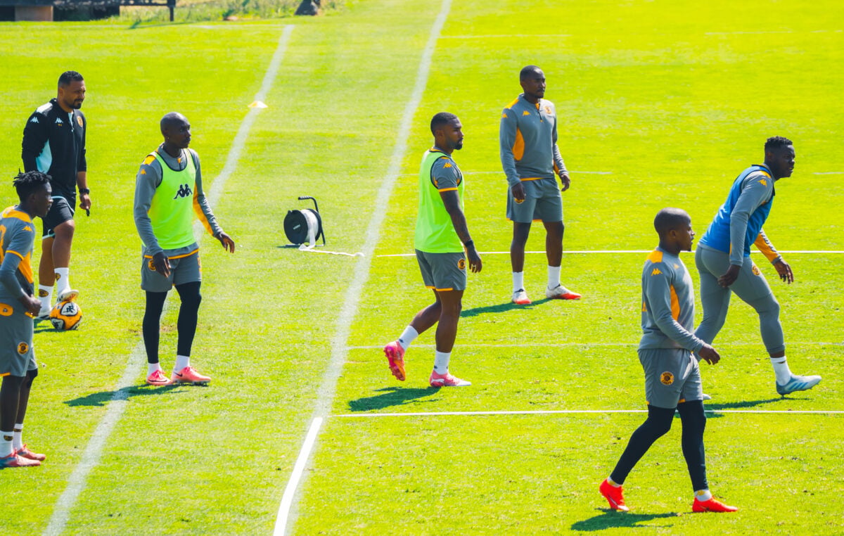 Kaizer Chiefs players at training