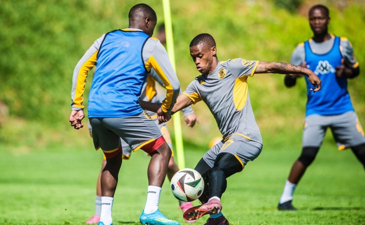 Kaizer Chiefs winger Asanda Velebayi at training