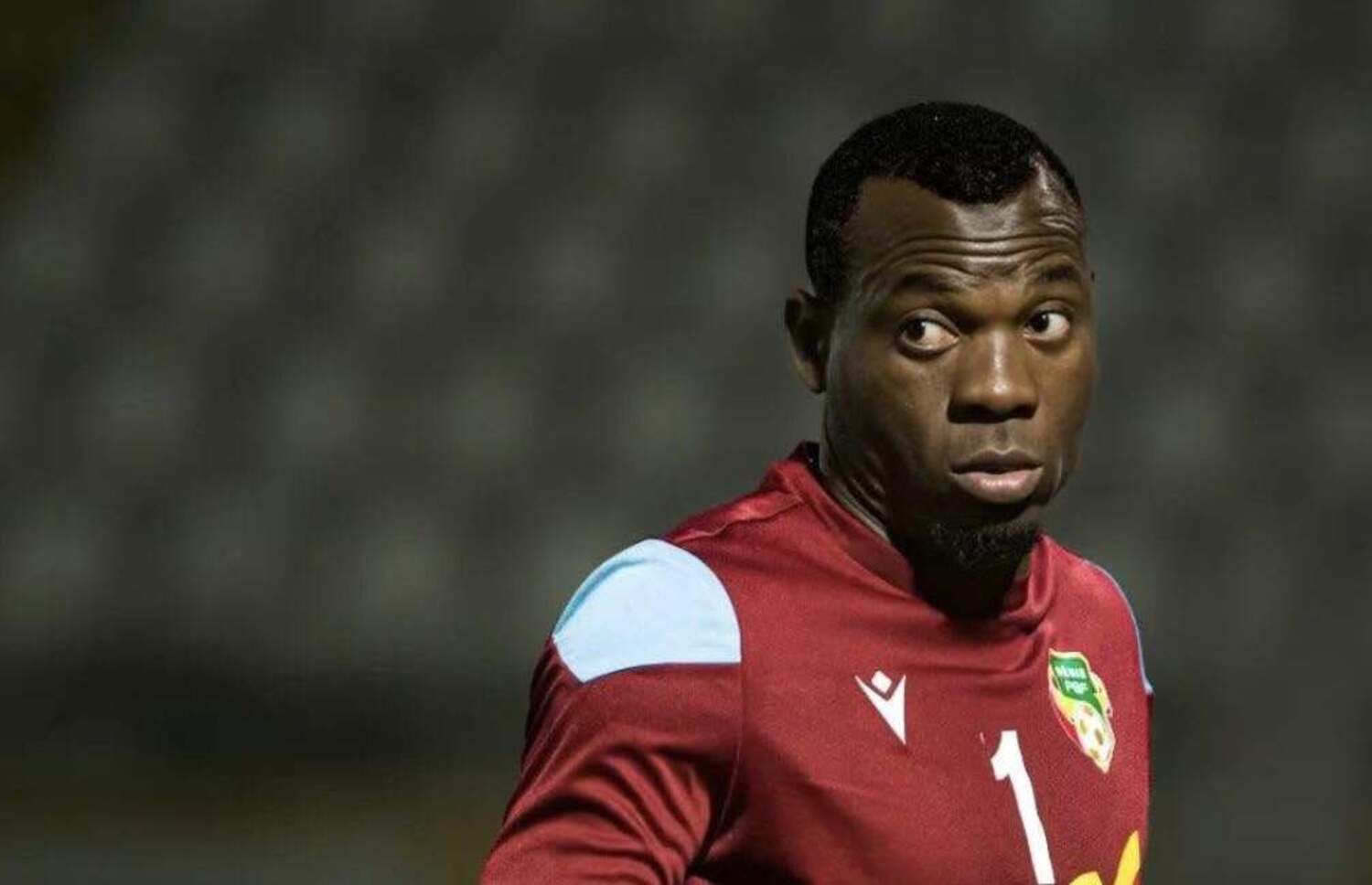 Kruger United goalkeeper Marcel Dandjinou in action for Benin