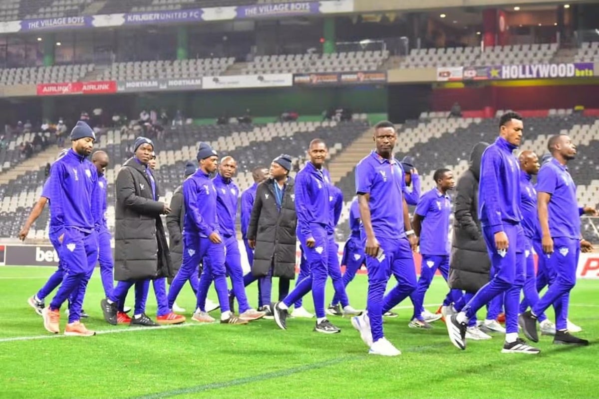 Kruger United players at Mbombela Stadium