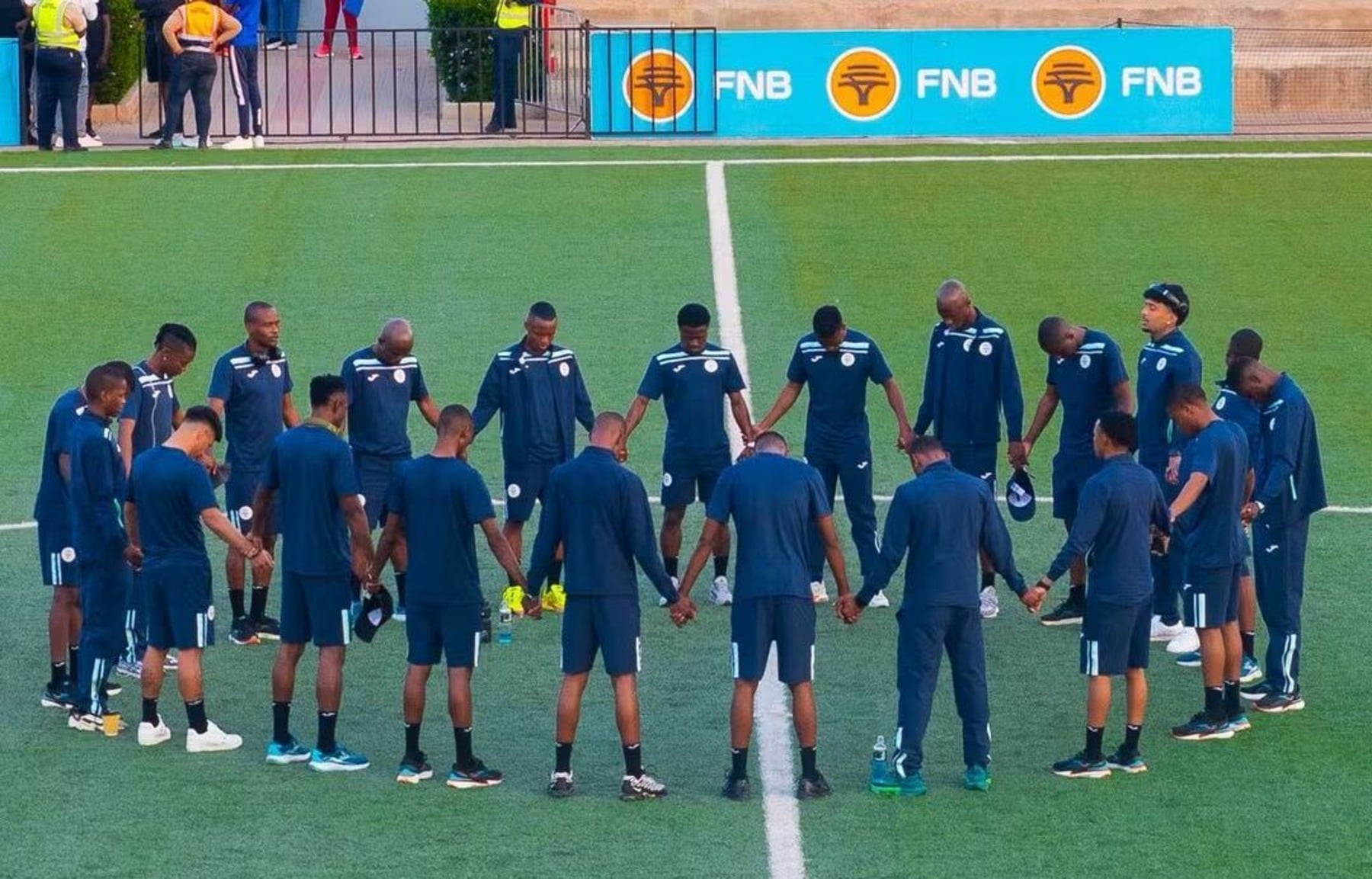 Mochudi Centre Chiefs players ahead of a match