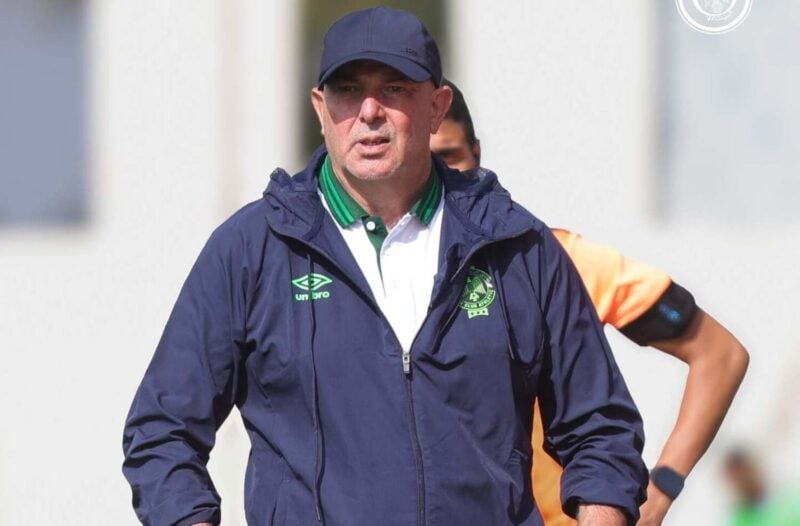 Former Kaizer Chiefs coach Nasreddine Nabi taking charge of a Raja Casablanca training session