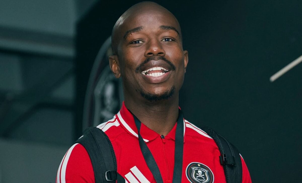 Nkosinathi Sibisi in Orlando Pirates colours