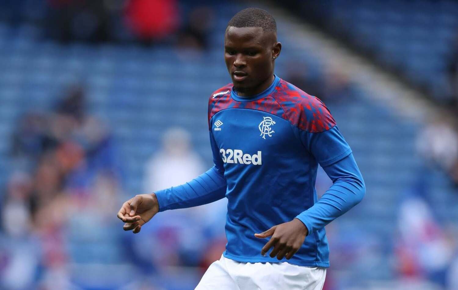 Olwethu Makhanya during warm up with Rangers FC