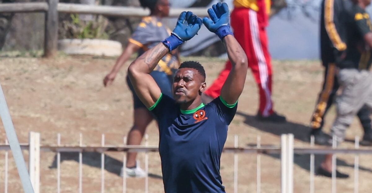 Oscarine Masuluke during warm-up session with Polokwane City.