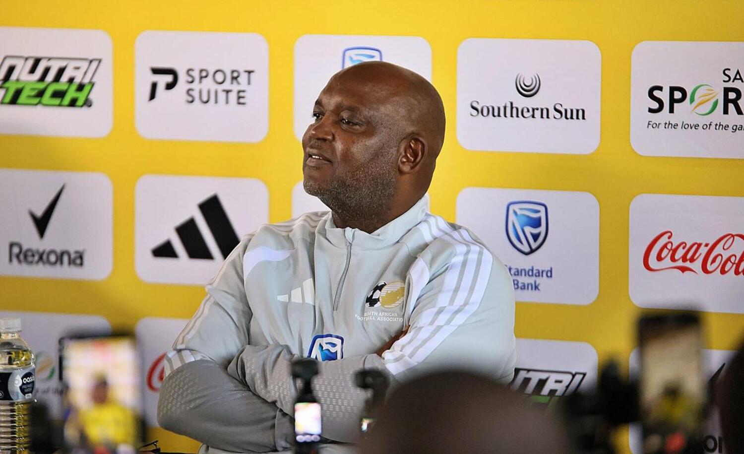 Pitso Mosimane addressing a press conference