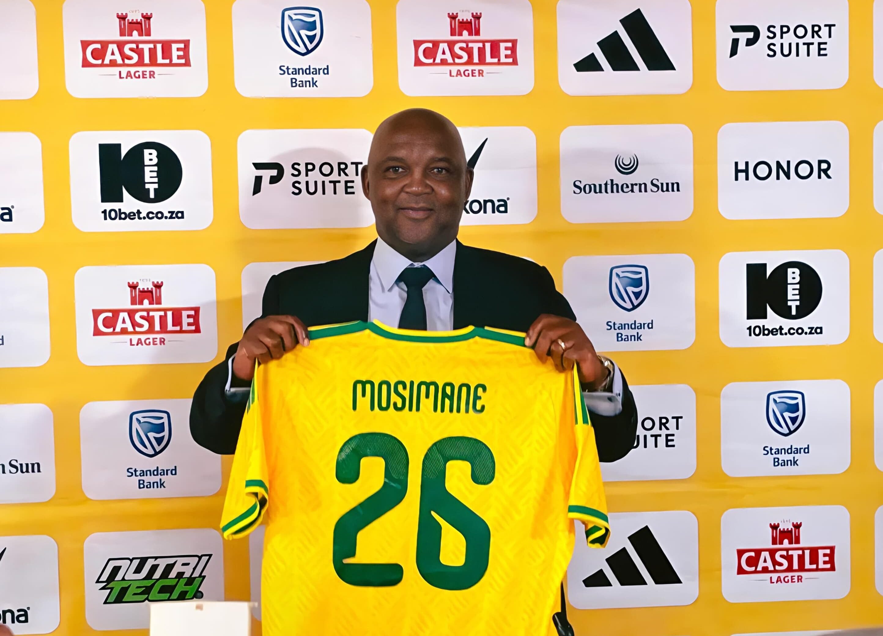 Pitso Mosimane after the announcement as Bafana Bafana head coach