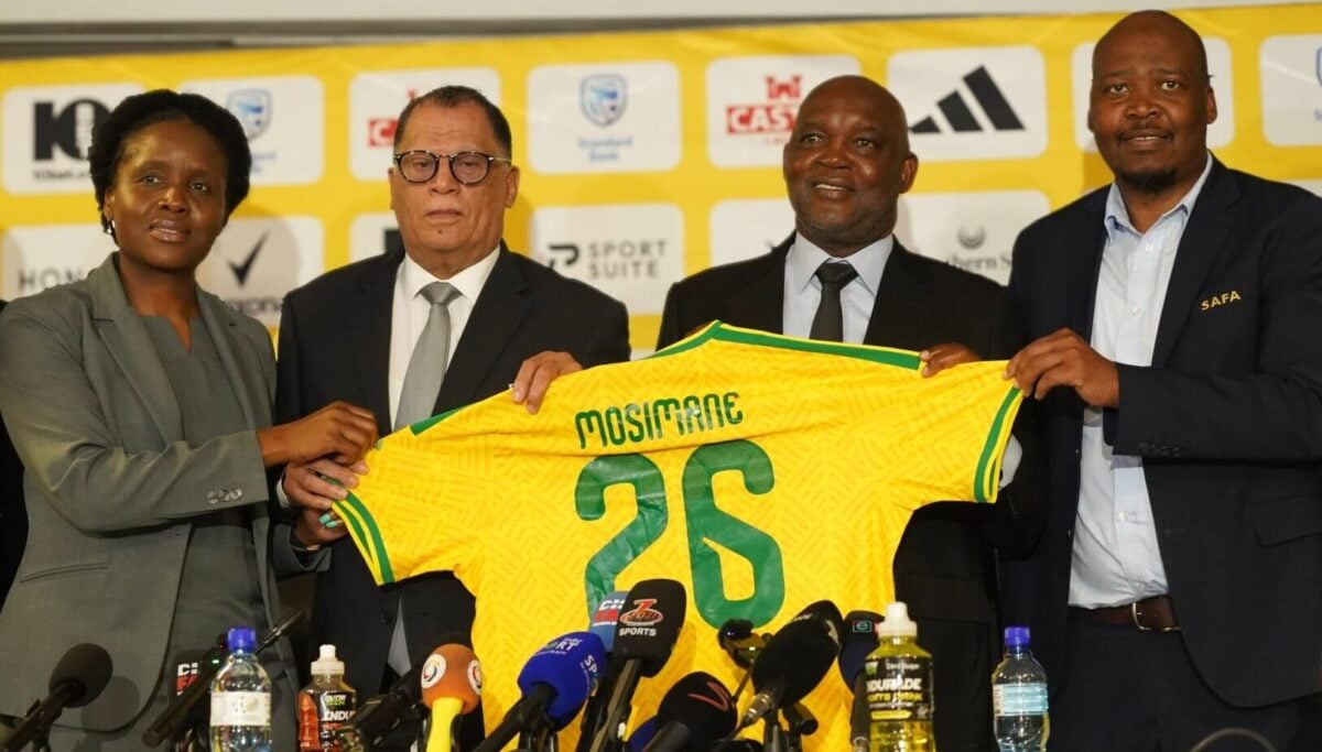 Pitso Mosimane with the SAFA leadership