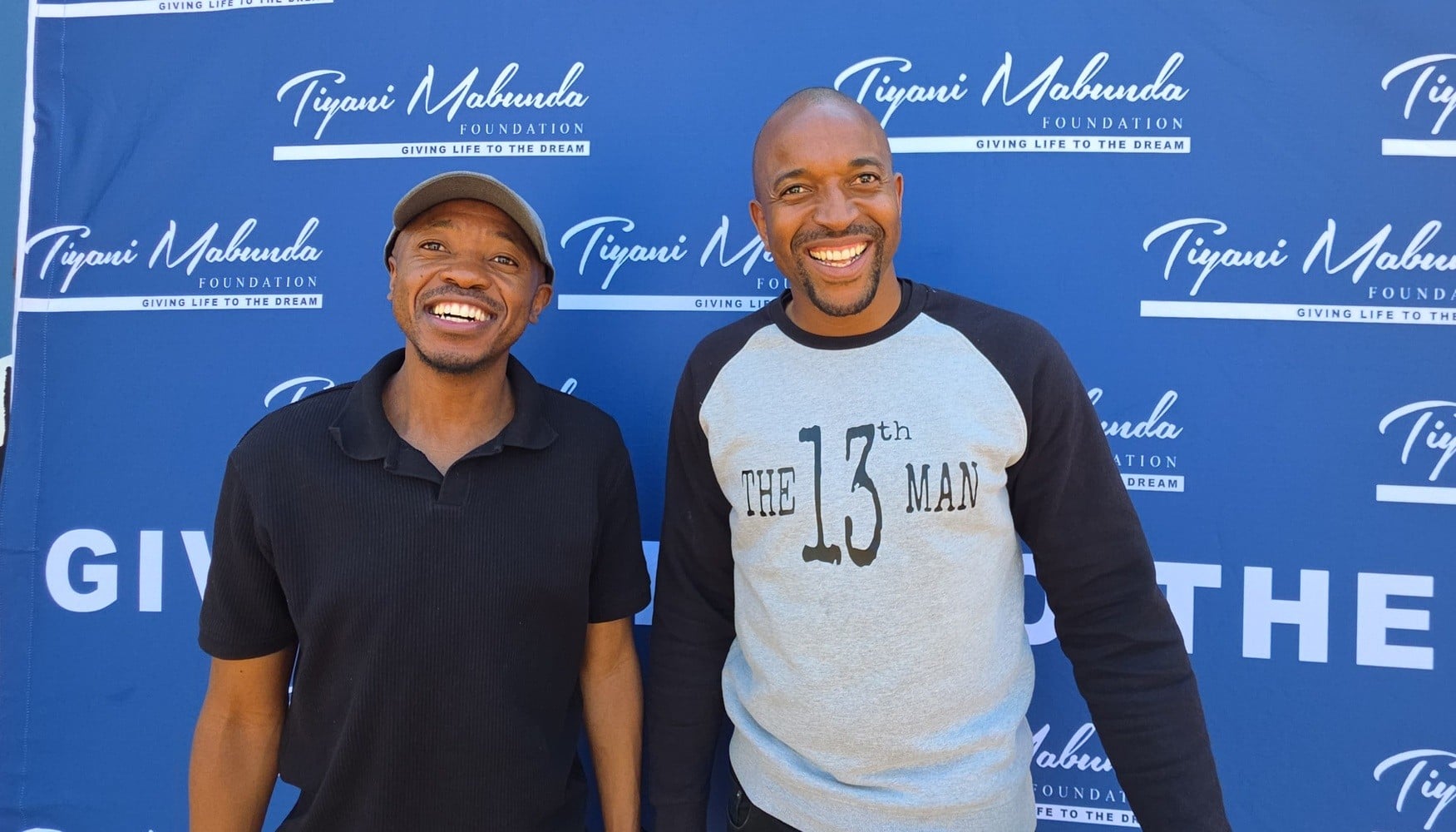 Raymond Manama with Tiyani Mabunda during the High school League games in Polokwane.
