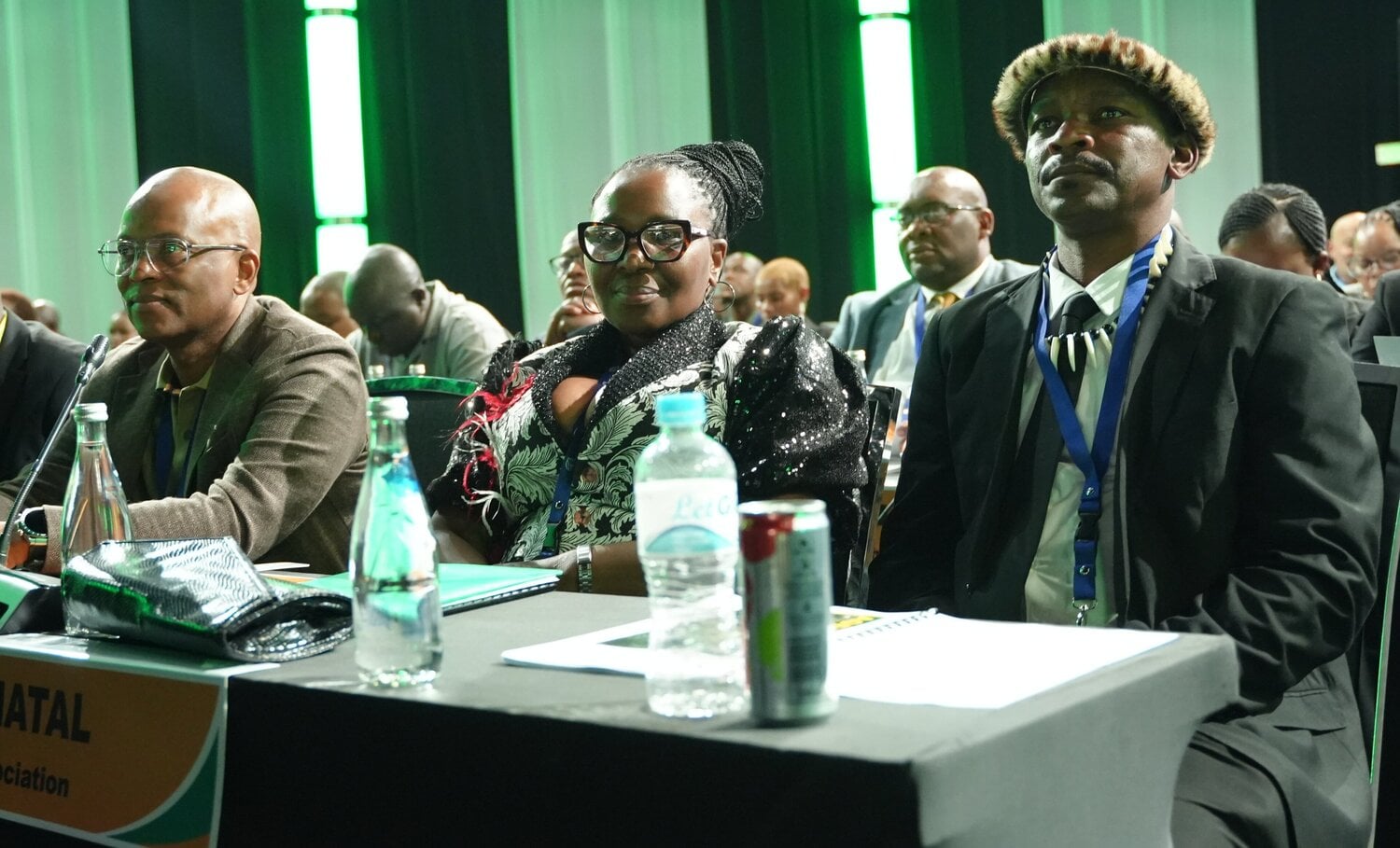 Sandile Zungu sitting amongst the delegates at the SAFA congress