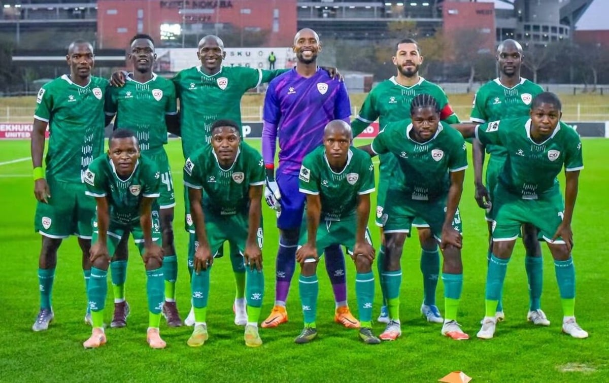 Sekhukhune United FC players ahead of a match