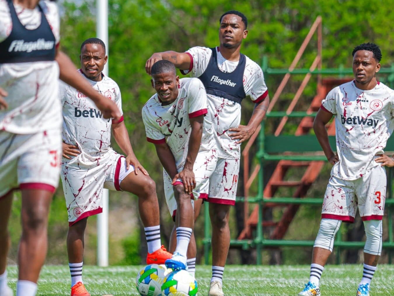 Simba SC players during a training session in Polokwane.