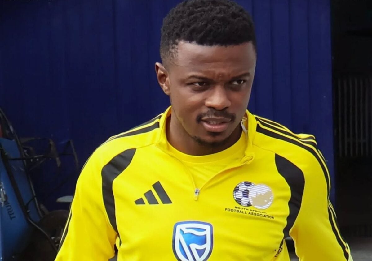 Teboho Mokoena of Bafana Bafana walking