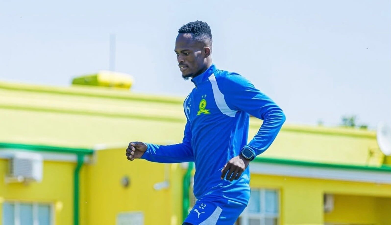 Thabang Matuludi during a training session with Mamelodi Sundowns.