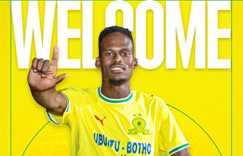 Thabang Matuludi being unveiled by Mamelodi Sundowns