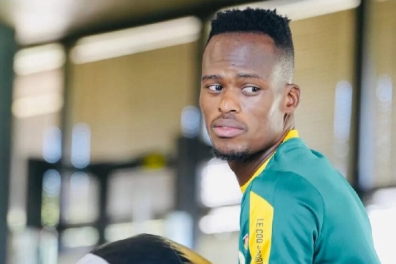 Thabang Matuludi in Bafana Bafana colours