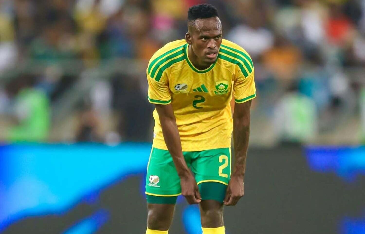 Thabang Matuludi in action for Bafana Bafana