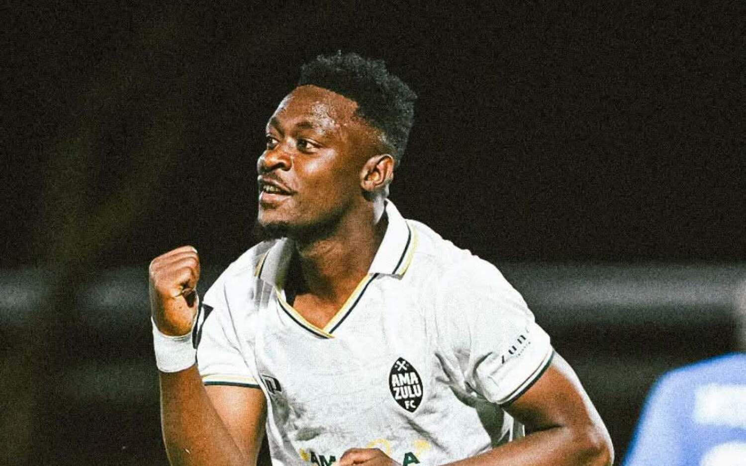 AmaZulu FC striker Thandolwenkosi Ngwenya celebrates after scoring against Richards Bay FC
